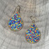 Handmade beading Czech Seed Beads and bugle beads Gold Teardrop Bohemian Earrings / RQE G B14-MR23