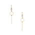 Hammered  Boho, Bohemian, Geometric Minimalist Gold Bohemian Earrings / GAE G B118-3