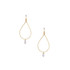 Hammered, Bohemian, Gold-plated, Beaded, Wire Wrapped Gypsy Boho Earrings, Handmade / GAE G B133-3