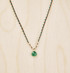 Briolette Pendant Necklace with Green Onyx Gemstone / KRN G B206-24