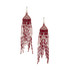 Handmade American South earrings, Czech glass bead festival tribal bohemian beaded earrings / KPE B255-M62