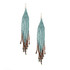 Handmade Southwest boho beaded earrings, Czech glass bead festival tribal bohemian beaded earrings / KPE B224-M61