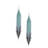 Handmade Southwest boho beaded earrings, Czech glass bead festival tribal bohemian beaded earrings / KPE B224-M69