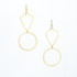 Hammered Geometric Minimalist Gold Plated Earrings, Handmade / GAE G B92-2