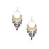 Handmade Bohemian Beaded Gold Plated Cleopatra Earrings / CLE G B258-M3