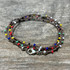 Braided Crochet Seed Bead Bohemian Necklace / Wrap Bracelet / GS112-259
