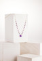 Gold-filled Chain Necklace with Amethyst Gemstone Pendant / BNN G B3-8