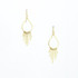 Golden Age hammered teardrop earrings with Gold Fringe  / GAE G B153-1