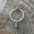 Hammered, Bohemian, Gold-plated, Wire Wrapped Gypsy Boho Earrings, Handmade / GAE G B101-42