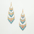 Handmade Bohemian Beaded Gold Plated Chandelier Earrings / CLE G B45-M67
