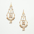Handmade Bohemian Beaded Gold Plated Chandelier Earrings / CAE G B15-M80
