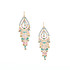 Handmade Bohemian Beaded Gold Plated Chandelier Earrings / CAE G B45-M16