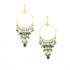 Handmade Bohemian Beaded Gold Plated Chandelier Earrings / CAE G B30-M7
