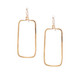 (Small) Hammered Boho, Bohemian, Geometric Minimalist Silver Rectangular Earrings, Handmade / GAE G B14-2