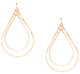 Hammered, Boho, Bohemian, Geometric Minimalist Gold Double Tear Drop Earrings, Handmade / GAE G B4-1