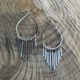 Silver-Plated Teardrop Fringe Earrings / GAE S B34-2