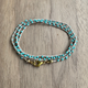 Braided Crochet Necklace / Wrap Bracelet in Turquoise / GG112-6