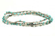 Braided Crochet Seed Bead Bohemian Necklace / Wrap Bracelet in Turquoise / GS112-6