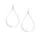 (Medium) Hammered Geometric Minimalist Silver Tear Drop Earrings, Handmade / GAE S B9-3