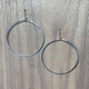 Hammered Boho, Bohemian, Geometric Minimalist Silver Rectangle Seed Bead Bohemian Earrings / GAE S B8-4