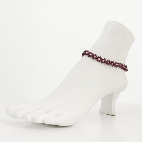 Yellow - Handmade GS Bead Work Anklet 04