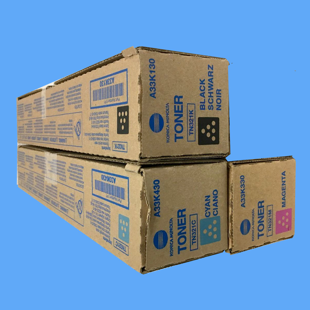 Konica Minolta TN321 3/C CMK Toner TN321C TN321M TN321K C224 C224e C284  C284e C364 C364e