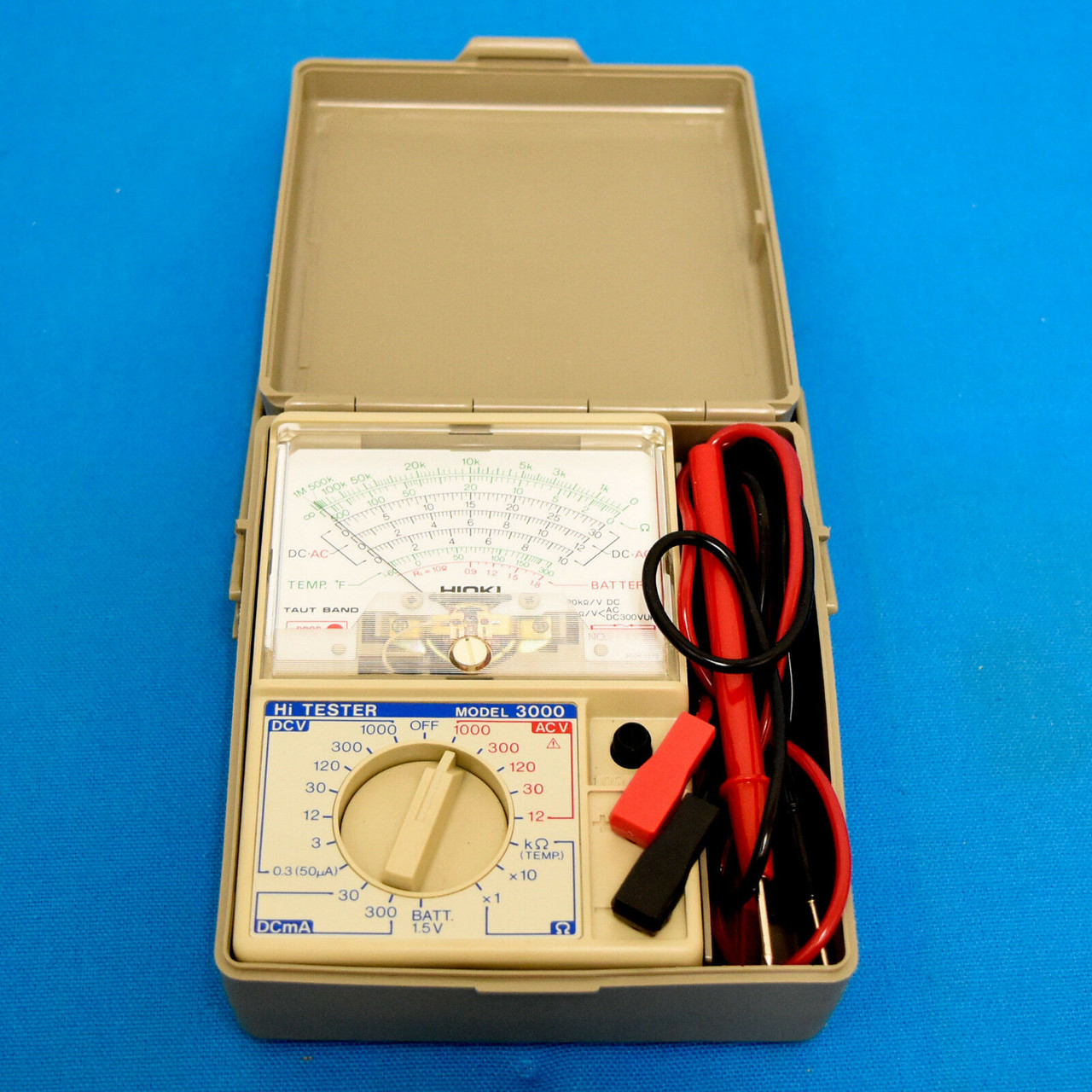 HIOKI 3000 Digital Mulimeter Card Hi Tester w Leads & Case - Japan