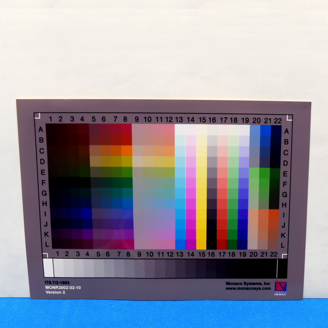 Monaco IT8.7/2 (T.8) Reflective 5"x7" (177mm x 127mm) Scanner Calibration Target