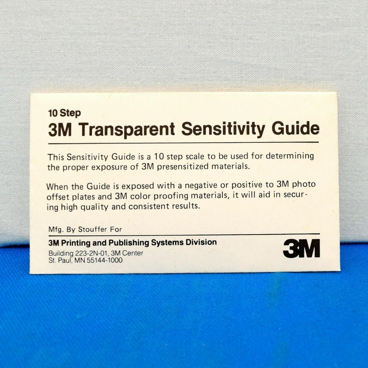 3M Souffer 10 steps Transparent Sensitivity Guide 1/2