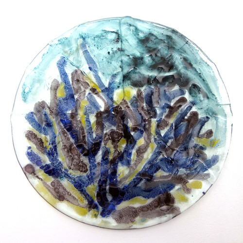 Legacy Handmade Glass Arts - Embeded Natural Colors - Antique  Decor - 122p