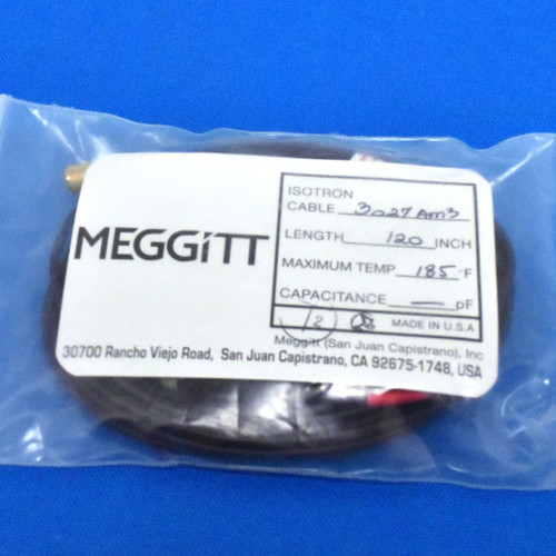 Meggitt Endevco 3027AM3-120 Cable Assembly 120" 185˚F low impedance piezoelectric accelerometers.