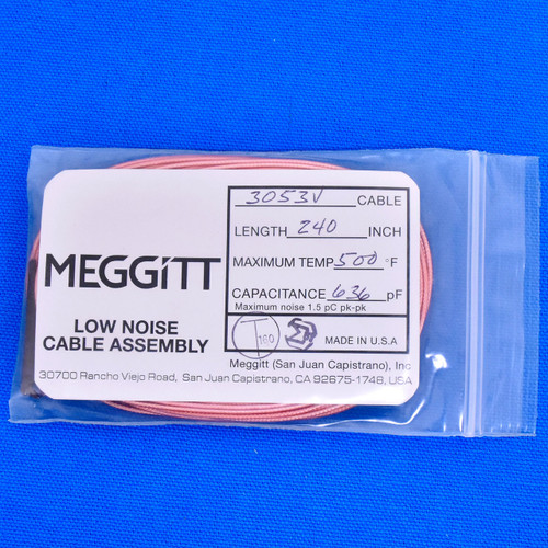 Meggitt Endevco 3053V-240, 240" 500˚F Cap. 636 pF Low noise high impedance differential Cable Assembly