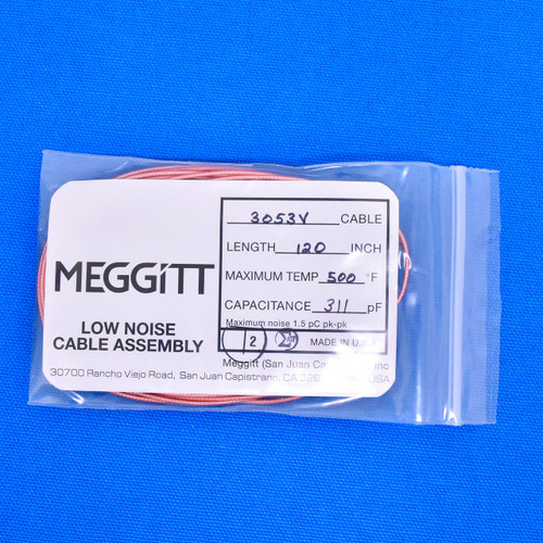 Meggitt Endevco 3053V-120, 120" 500˚F Cap. 311 pF Low noise high impedance differential Cable Assembly