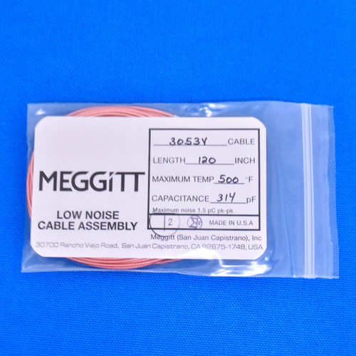 Meggitt Endevco 3053V-120, 120" 500˚F Cap. 314 pF Low noise high impedance differential Cable Assembly