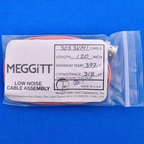 Meggitt Endevco 3053VMI-120, 120" 392˚F Cap. 318 pF Low noise high impedance differential Cable Assembly
