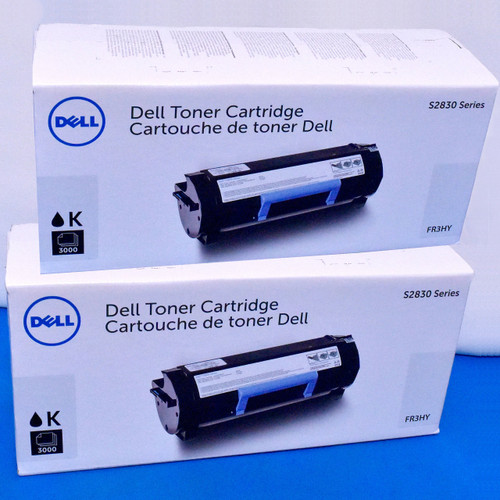 Dell FR3HY, 593-BBYO Black Toner 3000 Pgs S2830 ser. S2830dn Printer {2 Boxes}