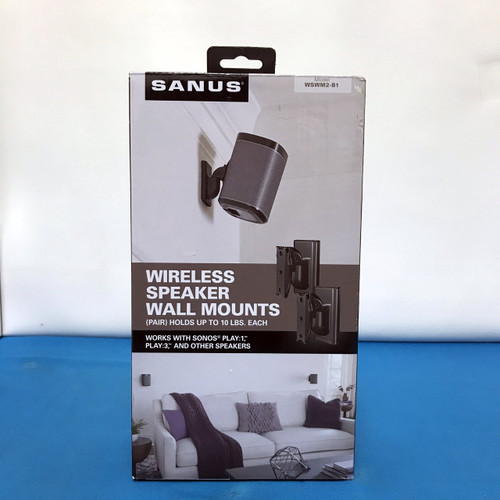 Sanus Wireless Speaker Wall Mounts WSWM2-B1 SONOS Play:1 Play:3