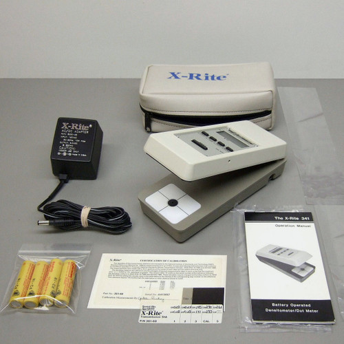 X-Rite 341 Battery Operated B/W Transmission Densitometer Excellent Condition,, 