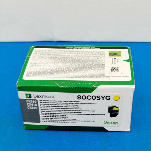 Lexmark 80C0SYG Yellow Toner Cartridge CX310 CX410 CX510 Factory Sealed