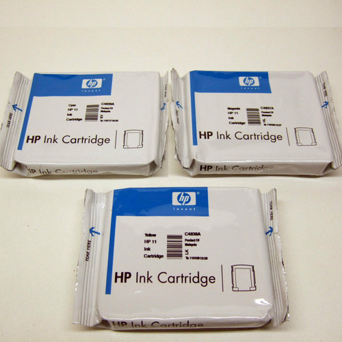HP 11 C4836A C4837A C4838A 3/Color Set CMY Ink 1100d 2200 2300 2280