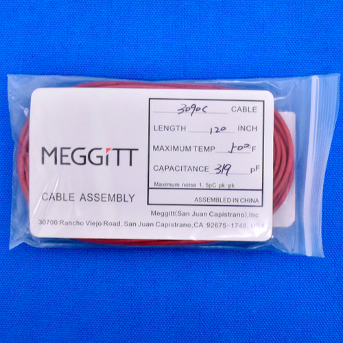 Meggitt Endevco 3090C-120, 120" 500˚F Cap. 319 pF Low Noise Coaxial Cable Assemb
