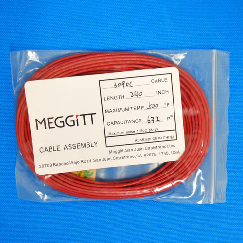 Meggitt Endevco 3090C-240, 240" 500˚F Cap. 632 pF Low Noise Coaxial Cable Assemb
