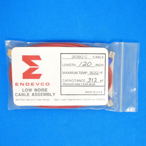 Meggitt Endevco 3090C-120, 120" 500˚F Cap. 312 pF Low Noise Coaxial Cable Assem