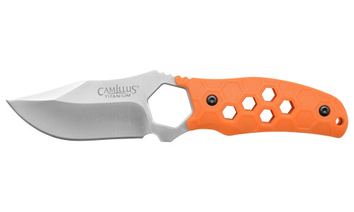 Camillus Comb Orange 7.25" Fixed Blade Knife
