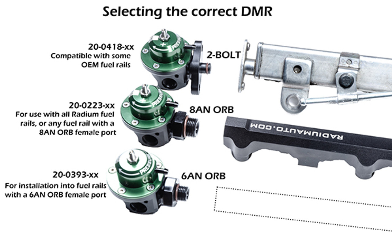 Black Top DMR, 8AN ORB (universal fuel pressure regulator)