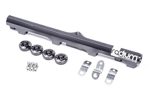 Radium Fuel Rail, Top Feed Conversion, Nissan SR20DET (S13)
WHATS INCLUDED
-Black Anodized Aluminum Fuel Rail
-Black Anodized Aluminum 30mm Injector Seats (20-0160-04)
-3x Stainless Steel Mounting Brackets
-6x Stainless Steel Mounting Bolts