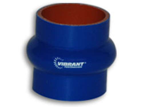 Vibrant Performance 4 Ply Aramid Reinforced Silicone Hump Hose, 2.5" I.D. x 3" Long - Blue