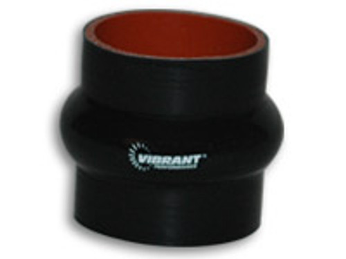 Vibrant Performance 4 Ply Aramid Reinforced Silicone Hump Hose, 2.75" I.D. x 3" Long - Black