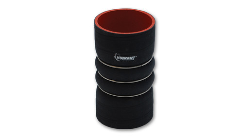 Vibrant Performance CAC Hose, 4.00" I.D. x 6.00" long - Black
4 Ply Aramid Reinforced Silicone, Stainless Steel Rings