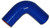 Vibrant Performance 4 Ply Aramid Reinforced 90 Degree Silicone Elbow, 3.5" I.D. x 3.5" Leg Length - Blue